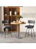 COSTWAY 2er Set Barhocker drehbar 47 x 51 x 90,5 cm in Grau