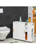 relaxdays Nischenschrank in Weiß/ Natur - (B)19,5 x (H)62 x (T)64 cm