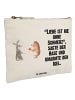 Mr. & Mrs. Panda beauty tasche Hase Igel mit Spruch in Weiß