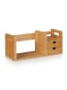 relaxdays Schreibtisch Organizer in Natur - (B)80,5 x (H)21 x (T)19 cm