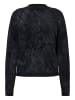 More & More kuschelige Fell-Strickjacke in black