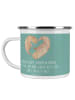 Mr. & Mrs. Panda Camping Emaille Tasse 2. Hochzeitstag Baumwollh... in Meeresbrise