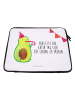 Mr. & Mrs. Panda Notebook Tasche Avocado Party mit Spruch in Weiß