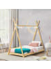 en.casa Kinderbett Vimpeli in Beige (L)200cm (B)90cm