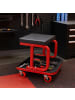 relaxdays Werkstatthocker in Schwarz/Rot - (B)36,5 x (H)37 x (T)38 cm