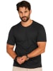DAILY COTTON T-Shirt - BASETEEO 3er Pack Rundhals O-Neck in Schwarz_Navy_Weiß