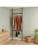 relaxdays Garderobensystem in Schwarz - (B)75-120 x (H)165-300 x (T)11 cm