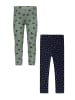 name it Hose 2er-Set Regular Fit Elastisch Allover-Print in Blau-Grün