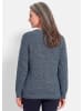 GOLDNER Strickpullover mit V-Ausschnitt in rauchblau