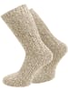 normani 2 Paar Norwegersocken aus Schafwolle in Beige/Braun