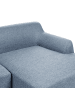 Beliani Ecksofa SOSJO in Blau/Braun - (W) 251 x (H) 74 x (L) 132 cm