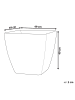 Beliani Outdoor Blumentopf ZELI in Grau - (W) 49 x (H) 49 x (L) 49 cm