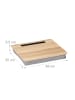 relaxdays Laptopkissen in Natur/ Grau - (B)46 x (H)5,5 x (T)35 cm