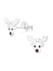 Alexander York Ohrringe, Ohrstecker RENTIER Kristall in 925 Sterling Silber, 2-tlg. in red
