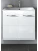 Inn.Furn Waschbeckenunterschrank inklusive Waschbecken weiß Hochglanz, hängend 60 cm