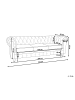 Beliani 3-Sitzer Sofa CHESTERFIELD in Grau/Braun - (W) 222 x (H) 78 x (L) 85 cm