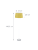 relaxdays Stehlampe in Gelb - (H)148,5 x Ø40 cm