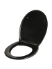 Beliani WC-Sitz PAPURI in Schwarz - (W) 37 x (H) 45 x (L) 45 cm