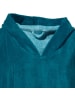 Erwin Müller Velours-Frottier Unisex-Poncho kurz mit Kapuze in petrol