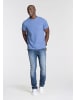Delmao Rundhalsshirt in jeansblau
