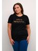 KAFFE curve T-shirt KCtiva Regular fit in Black - Copper Text Print