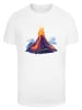 F4NT4STIC T-Shirt Vulkanausbruch in weiß