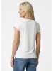 GOLDNER Kurzgröße:  Shirt mit Spitze aus Baumwolle und Jersey in weiß