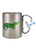 Mr. & Mrs. Panda thermotasse Krokodil ohne Spruch in Silber