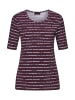 GOLDNER Shirt Shirt in beere / grau / gestreift