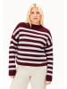 armedangels Strickpullover Merinaa Striped in bordeaux mehrfarbig - 0001