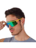 YEAZ SUNSHADE sport-sonnenbrille black/silver in Gelb / Grün