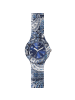 Hip Hop Analoguhr paisley blau
