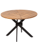 Beliani Runder Tisch LISSONE in Braun/Schwarz - (W) 110 x (H) 75 x (L) 110 cm