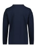 Betty Barclay Sweatshirt mit Kragen in Patch Dark Blue/Brown
