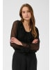 SAINT TROPEZ Bluse langarm NanetteSZ Gerade Passform in Black
