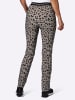 Sieh an! Bengalinhose in schwarz-taupe-bedruckt