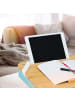 relaxdays Laptopkissen in Natur/ Blau