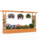 COSTWAY Blumenkasten mit Rankgitter 220x35x114 cm in Orange