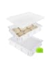 relaxdays 2 x Pizzaballenbox in Weiß - (B)40 x (H)7 x (T)30 cm