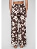 Cloud5ive Cloud5ive Pants with tie belt and aop flower print in beige/brown