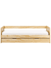 Beliani Tagesbett GRAVELINES in Braun - (W) 96 x (H) 63 x (L) 206 cm