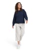 BETTY & CO Sweatpullover mit Struktur in Navy Blue