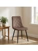 relaxdays 2 x Esszimmerstuhl in Braun - (B)43 x (H)86 x (T)53,5 cm