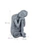 relaxdays Buddha Figur in Hellgrau - (H)60 cm