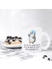 Mr. & Mrs. Panda Glas Pinguin Duschen mit Spruch in Transparent
