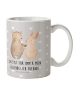 Mr. & Mrs. Panda Plastikbecher Bär und Hase Umarmen mit Spruch in Grau Pastell