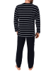 NORMANN langarm Pyjama Schlafanzug Streifen - 68141 in marine
