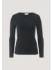 Hessnatur Hessnatur Longsleeve Slim aus Bio-Schurwolle und TENCEL™ Lyocell in schwarz