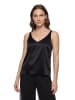 Vera Mont Satin-Bluse mit V-Ausschnitt in Schwarz