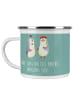 Mr. & Mrs. Panda Camping Emaille Tasse Gastgeschenke Märchen mit... in Meeresbrise